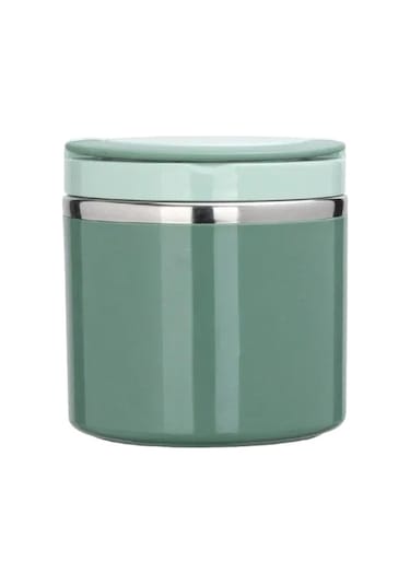 Paslanmaz Çelik Vakumlu Termal Yemek Kabı, Taşınabilir Öğle Yemeği Saklama Kutusu, Çorba Ve Sıcak Yemekler İçin Kapaklı Bento Kutusu, Isı Koruyucu Termos Özellikli Pratik Yemek Kapları Yeşil