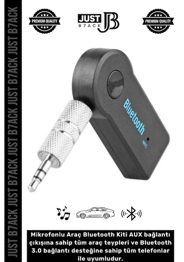Bluetoothaux 4 Saat Bataryalı Uyku Mod Usb Şarjlı Bluetooth 3.0 Aux Müzik Alıcısı Telefon Araç Kiti