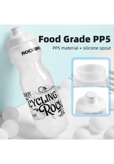 Rockbros Dcbt69 750Ml Bisiklet Su Şişesi Pp5 Toz Kapaklı Sıkıştırılmış Bisiklet Spor Su Şişesi - Yarı Saydam/Dcbt69D Çok Renkli