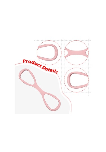 Suntek Şekil 8 Fitness Direnç Bandı Silikon Taşınabilir Egzersiz Pembe