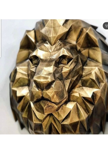 KÜBİK ASLAN BAŞI DUVAR SÜSÜ DD162-5