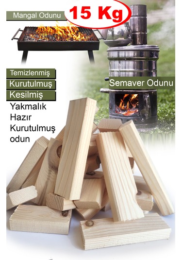 Hazır Kurutulmuş Odun - Semaver, Mangal, Soba Için 15 Kg