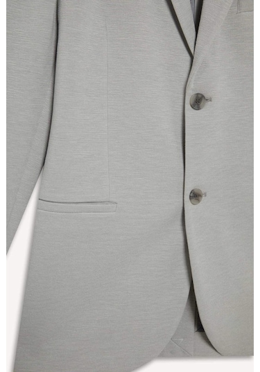 DeFacto Slim Fit Dar Kesim Yarım Astar Blazer Ceket E3447AX25SMGR323