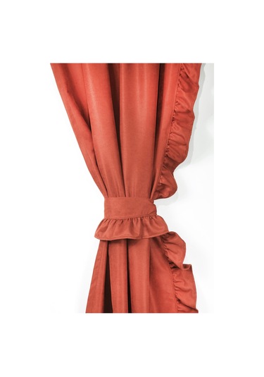 Poli Perde Çift Kanat Dikey Fırfırlı Kiremit