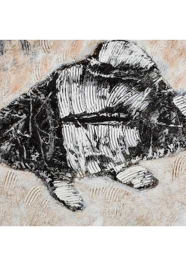 Fossıl Fısh Yağlıboya Tablo 100x100cm