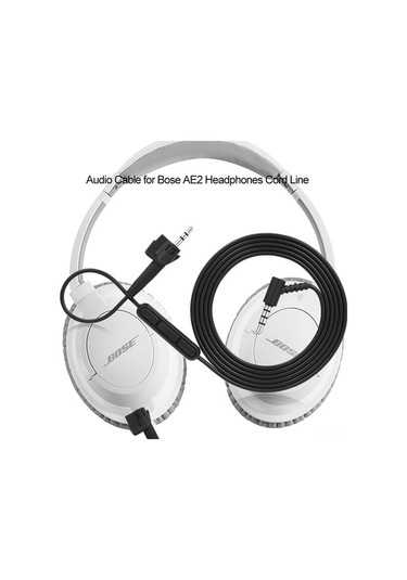 Sandwich Bose Ae2 Kulaklık Mikrofonlu Ses Kablosu, Ses Düzeyi Kontrol, Tpe, 150cm, Siyah