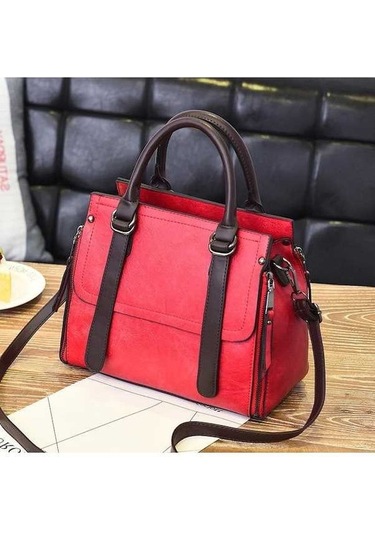 Novahub 2021 Büyük Kapasiteli Kadın Omuz Çantası, Kore Tarzı Şarap Kırmızısı Bordo, Yüksek Kalite Pu Malzeme, Fermuarlı Kapağlı, Pratik Ve Şık Bordo