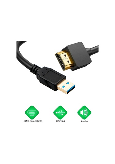 Usb - Hdmı Uyumlu Kablo 1,8 M Usb 3.0 - Hdmı Uyumlu Ses Video Dönüştürücü Windows Xp/7/8/8.1/vista İçin