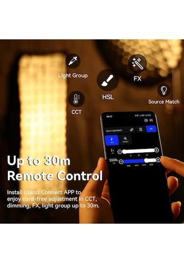Ulanzi L074CNA1 120 W RGB V-Mount Video Işık