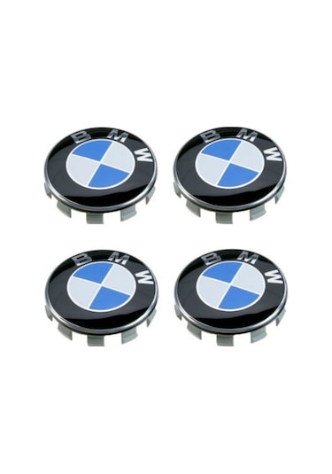 Bmw Armalı Mavi Jant Göbeği Seti 68Mm (4 Adet)