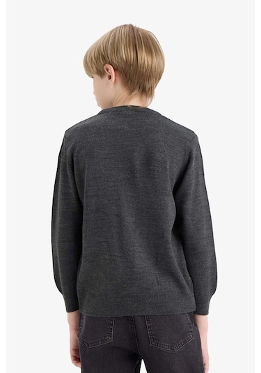 Defacto Erkek Çocuk Bisiklet Yaka Triko Kazak A4992a825wnar195 Antrasit