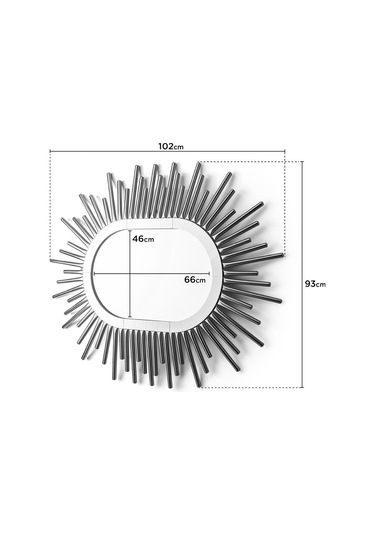Vovoko Lüx Gümüş Ayna Lak Kaplama Ayna Gold