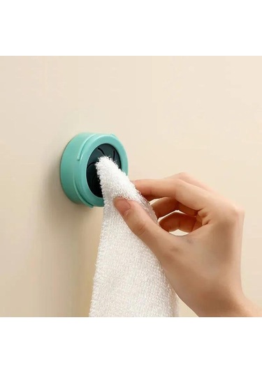 Honmex 3'lü Sürekli Tutucu Banyo Ve Mutfak Mendil Kancaları - Hızlı Montaj, Kauçuk Petal, Dayanıklı Plastik Yeşil