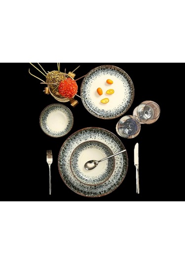 Porland Re-gen Ontario 24 Parça 6 Kişilik Yemek Takımı Beyaz