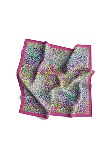 90 X 90 Dijital Bambu Kraş Eşarp -03564 - 90 X 90 / Pembe Pembe