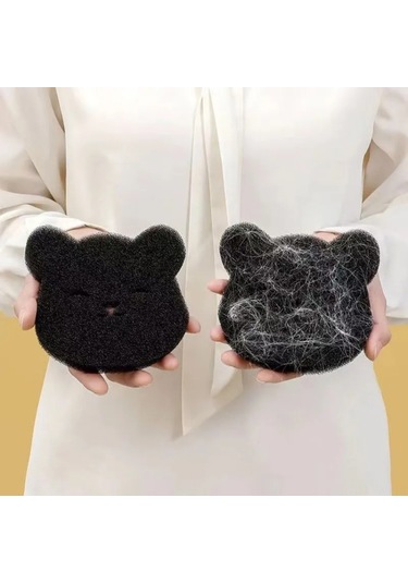 Kosona 10 Adet Evcil Hayvan Tüy Filtre Spongesi, Çamaşırda Tüy Temizleme Tabletleri Siyah