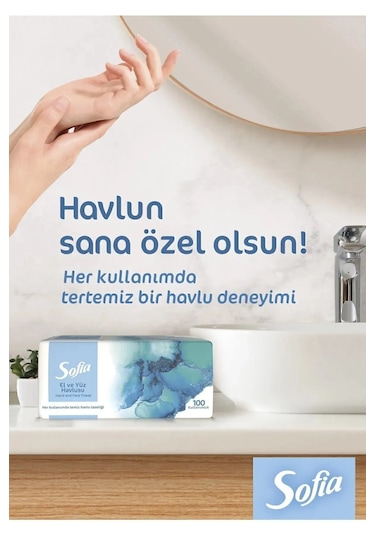 Sofia El ve Yüz Havlusu 16 x 100'lü