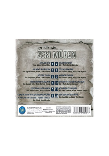 Zeki Müren - Ayrıldık İşte (CD)