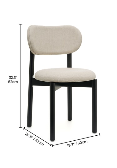 Ocean Siyah Ahşap 6'li Mutfak Salon Yemek Odası Sandalyesi