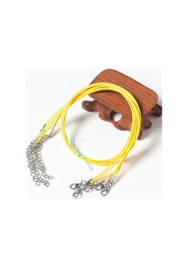 100 Adet Kristal Kolye Kolye Halat Takı Kordon Açık Sarı Çok Renkli