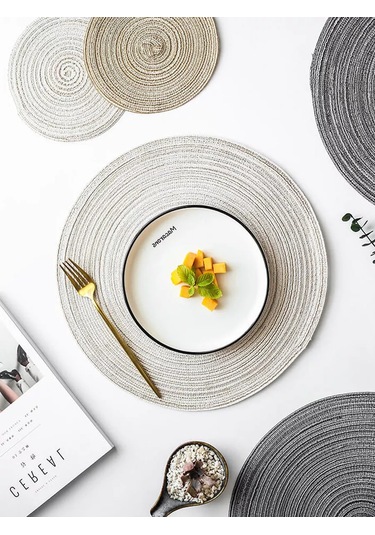 Home Balance Yuvarlak Masa Kılıkçılığı Servis Peçeteleri 243834429 Siyah