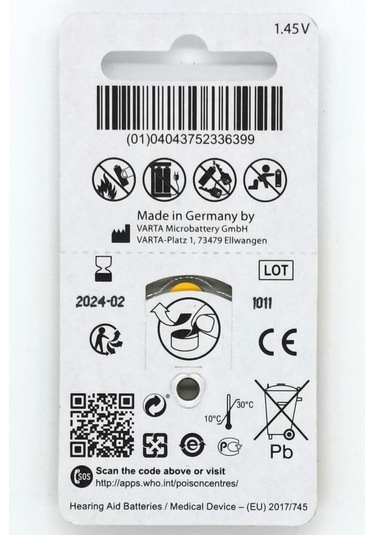 Remcell 10 Numara 1.45V İşitme Cihazı Pili Blister 6'lı