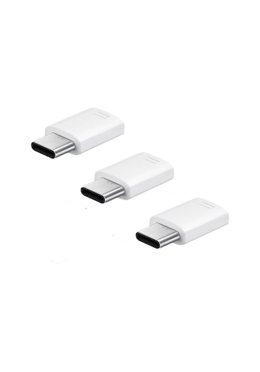 Samsung Uyumlu Micro Usb To Usb Type C Adaptörü 3-Pack Ee-Gn930k