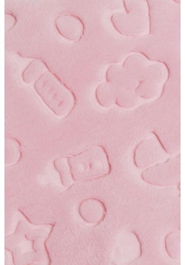 Breeze Golden Yenidoğan Bebek Battaniyesi Emboss Kabartma Desenli Pembe - Pembe