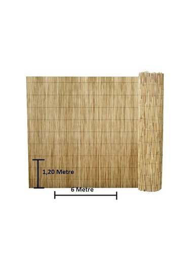 Hasır Kamış Bahçe & Balkon Çiti Dekarasyon 1.20 X 6 Metre