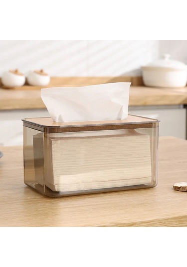 M-dekoratif Kutu Mendil Kapağı, Ev Ve Ofis İçin Şeffaf Kağıt Mendil Tutucu, Çok Fonksiyonlu Saklama Kutusu
