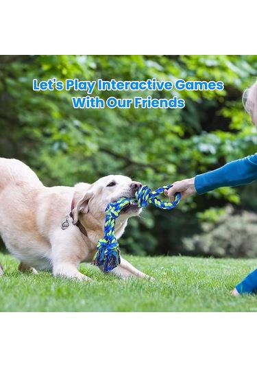 2 Adet Ağır Hizmet Köpek İpi Oyuncağı - Büyük Ve Orta Boy Köpekler İçin Dayanıklı Örgülü Tasarım Ve Renkli Püsküller