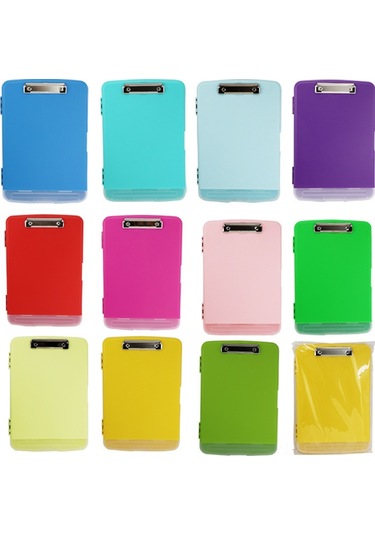 Wezone A4 Şeffaf Ofis Kutusu - Plastik Çizim Kalemi Ve Doküman Saklama Kutusu, Transparent Evrak Depolama Kutu F01 Açık Mavi 360x250x30mm