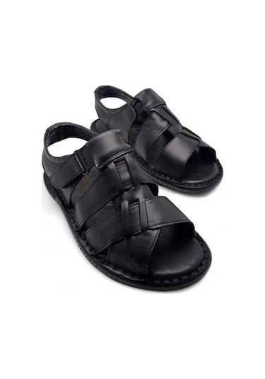 Magic Shoes Hakiki Deri Ortopedik Erkek Sandalet 001