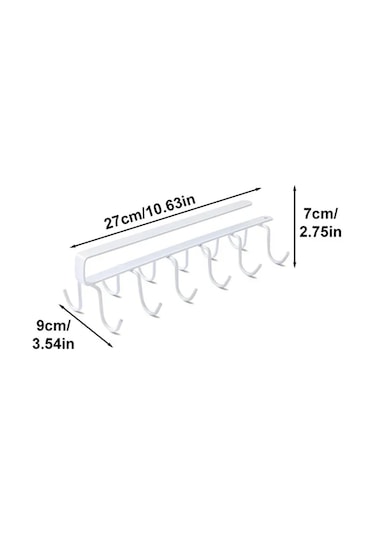 Fosenze Çelik Mutfak Dolap Organizer, Çok Amaçlı Askı Takımı - Delme Yok, Yeniden Kullanılabilir, Bölmeleri Genişletir