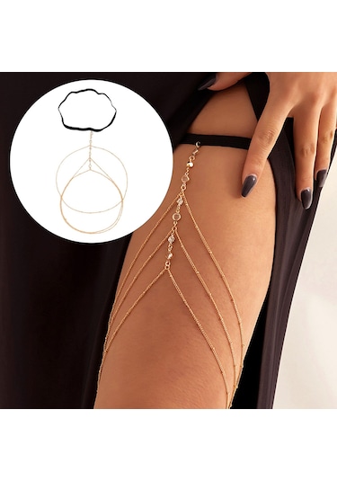 Homyl Kadınlar Için Uyluk Zinciri Kolay Giyilebilir Doğum Altın