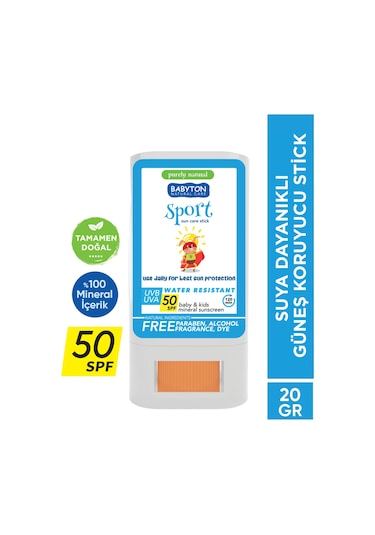Suya Dayanıklı Doğal Güneş Stick Spf 50