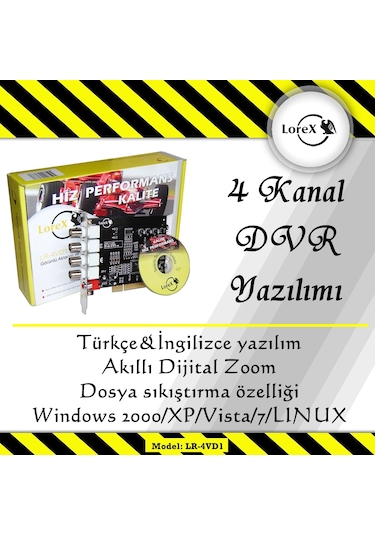 Lorex Lr-4Vd1 4 Kanal Dvr Kayıt Kartı - Yazılımı