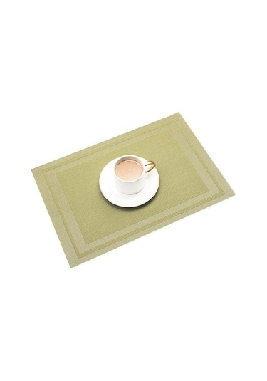 Novahub Yeşil 1/4/6/10 Adet Modern Zarif Pvc Placemat Yemek Masası Mat Cafe Kaymaz Sıcak Placemats Kase Ped Bardak Mat Masa Bardak 10 Yeşil Yeşil