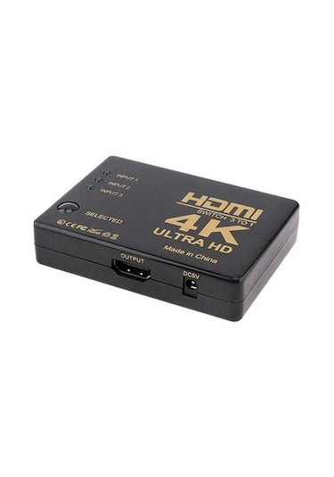 4K Ultra Hd Ir Alıcılı Kumandalı Hdmi Çoklayıcı 3 In 1 Switch