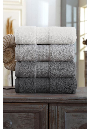 Gri Rainbow Havlu Seti Gri