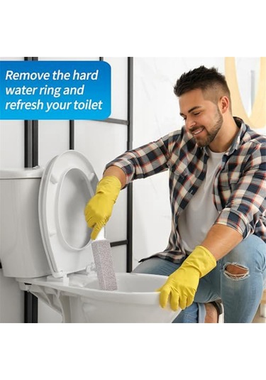 Tuvalet Klozet Temizliği İçin Ponza Taşı, Pas. Fayans Temizleyici, Gri Gri