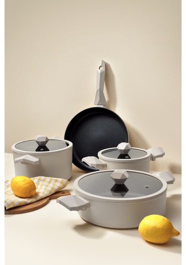 Gal 7 Parça Tencere Seti Krem