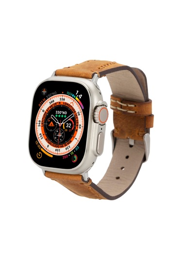Bloomstrap Avilla Moccasin Deri iOS Watch Uyumlu Kayışı-44/45/46/49mm