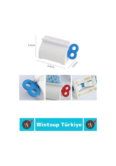 Premium Yüksek Kaliteli Kompakt Banyo Seyahat Çevirme Kollu Diş Macunu Sıkacağı Çok Renkli