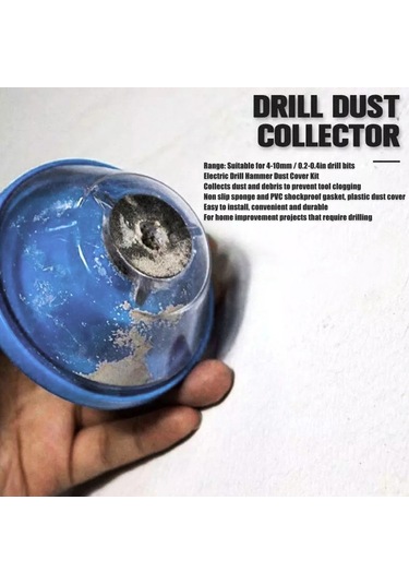 Ximistore9 Abs Plastik Elektrik Matkap Toz Toplayıcı, Çekiç Ve Kesim Araçları İçin Toz Engelleme Kolu, 4-10mm Matkap Uçlarına Uygun
