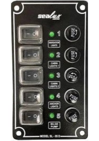 5 ANAHTARLI İZOLELİ DİKEY SWITCH PANEL  Tekne & Yacht - Yat
