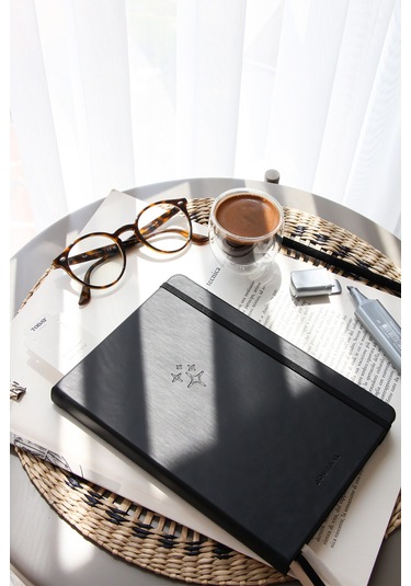 A5 Bullet Journal Noktalı Defter 140 Gr. 80 Yaprak Deep Charcoal Siyah