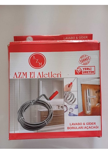 Azm Lavabo-kanal-boru Gider Açma Sustası 8 Mt Krom