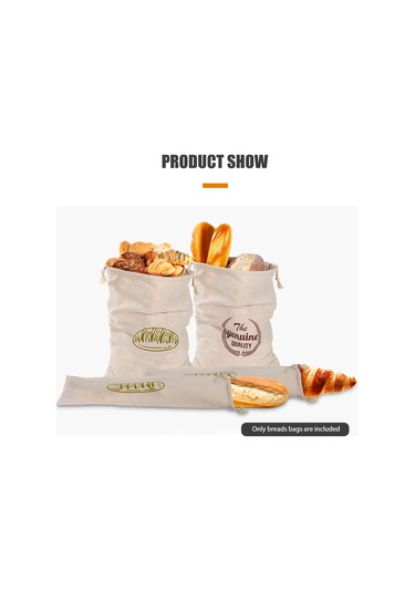 Yaleker Organik Keten Ekmek Çantası - Yeniden Kullanılabilir, Fermuarlı, Uzun Ömürlü Ekmek Saklama Torbası Diğer