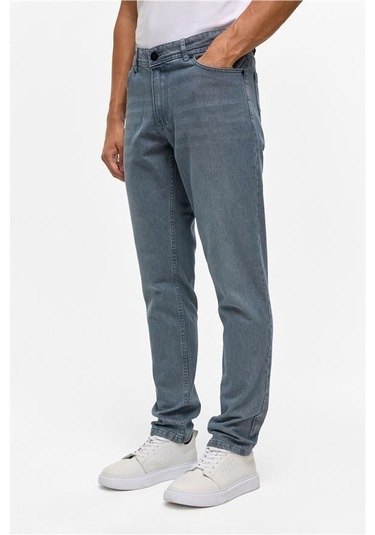 Gri Slim Denim Pantolon Gri